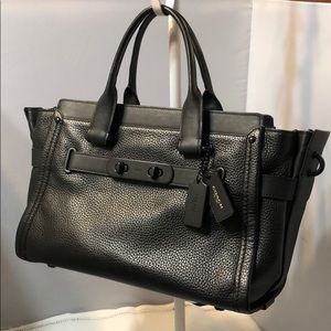 Coach New York Black Leather Satchel